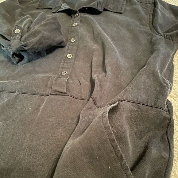 Time and Tru black Tencel dress tunic with tabbed sleeves and pockets - Picture 7 of 9